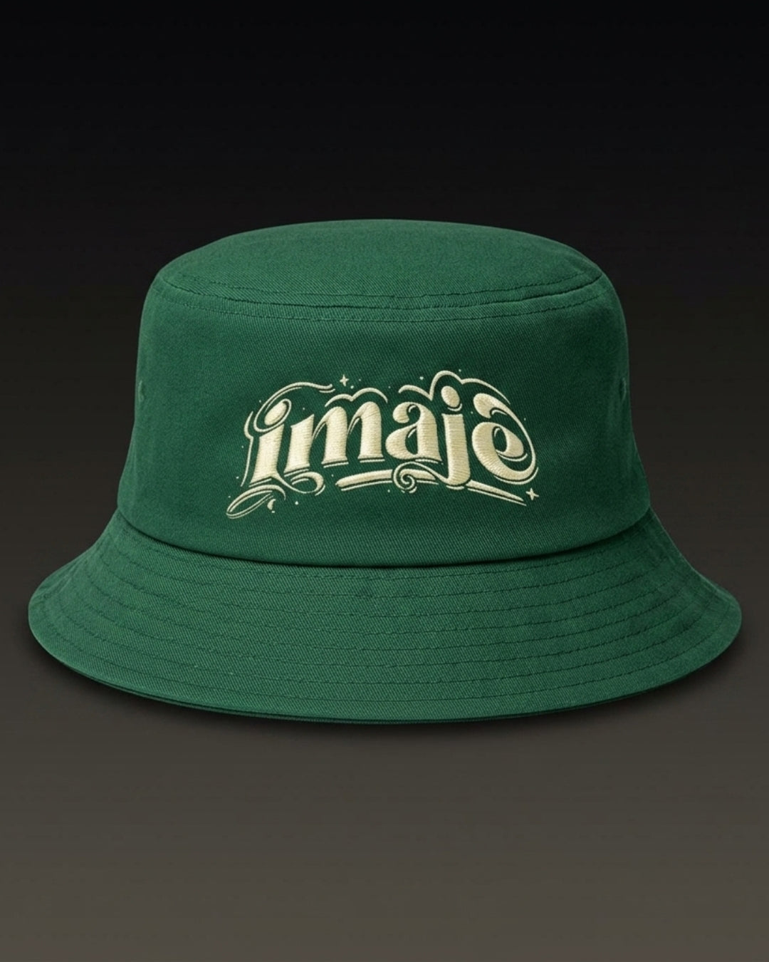 IMAJÉ Authentics Logo Bucket Hat - Forest Green