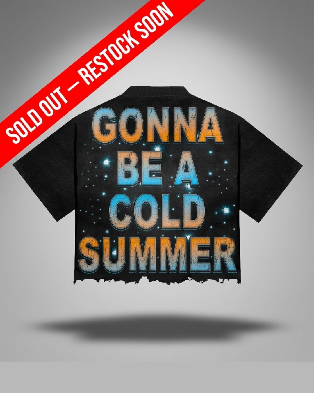 IMAJÉ Authentics Gonna Be A Cold Summer Graphic Crop Tee - Black