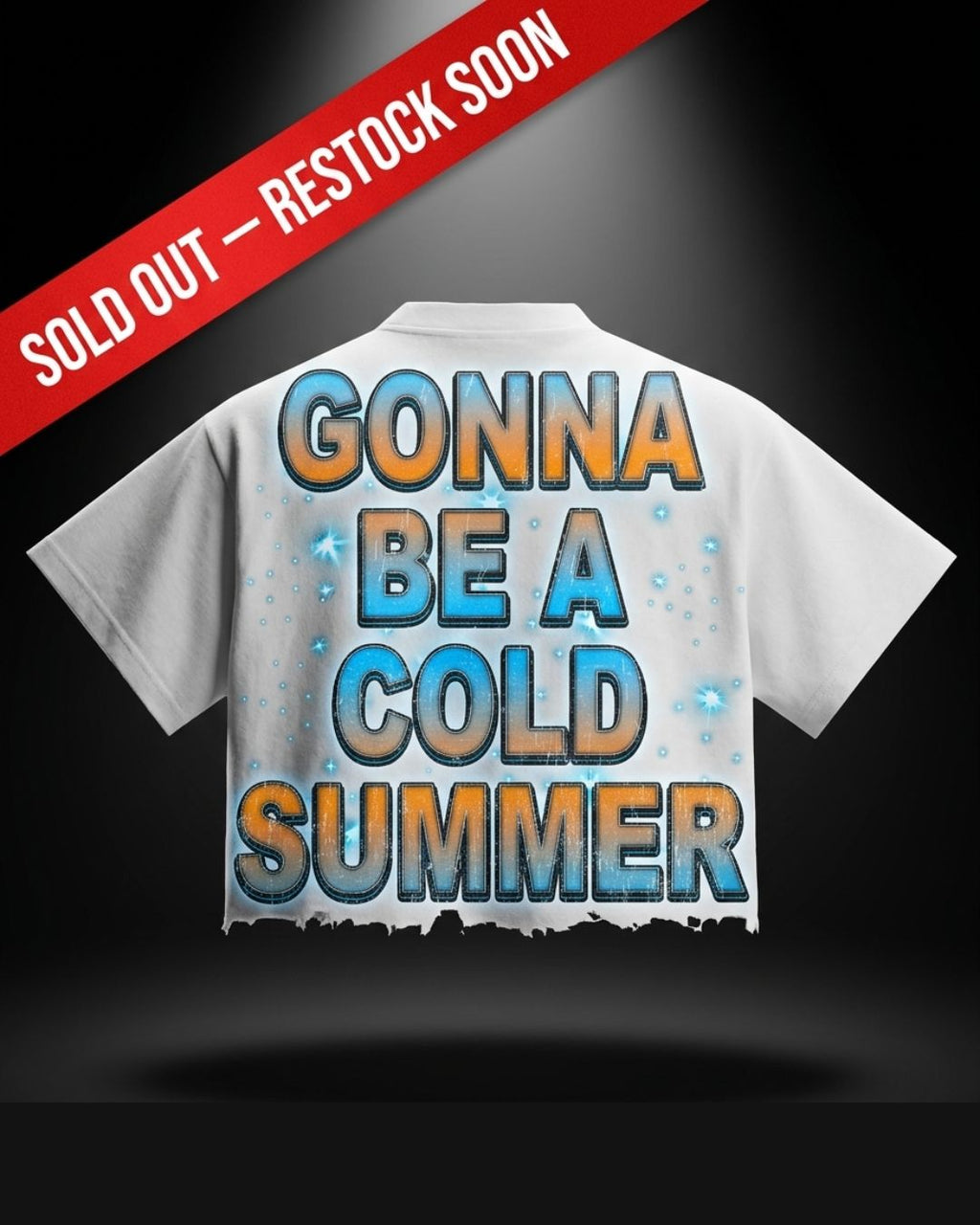 IMAJÉ Authentics Gonna Be A Cold Summer Graphic Crop Tee - White