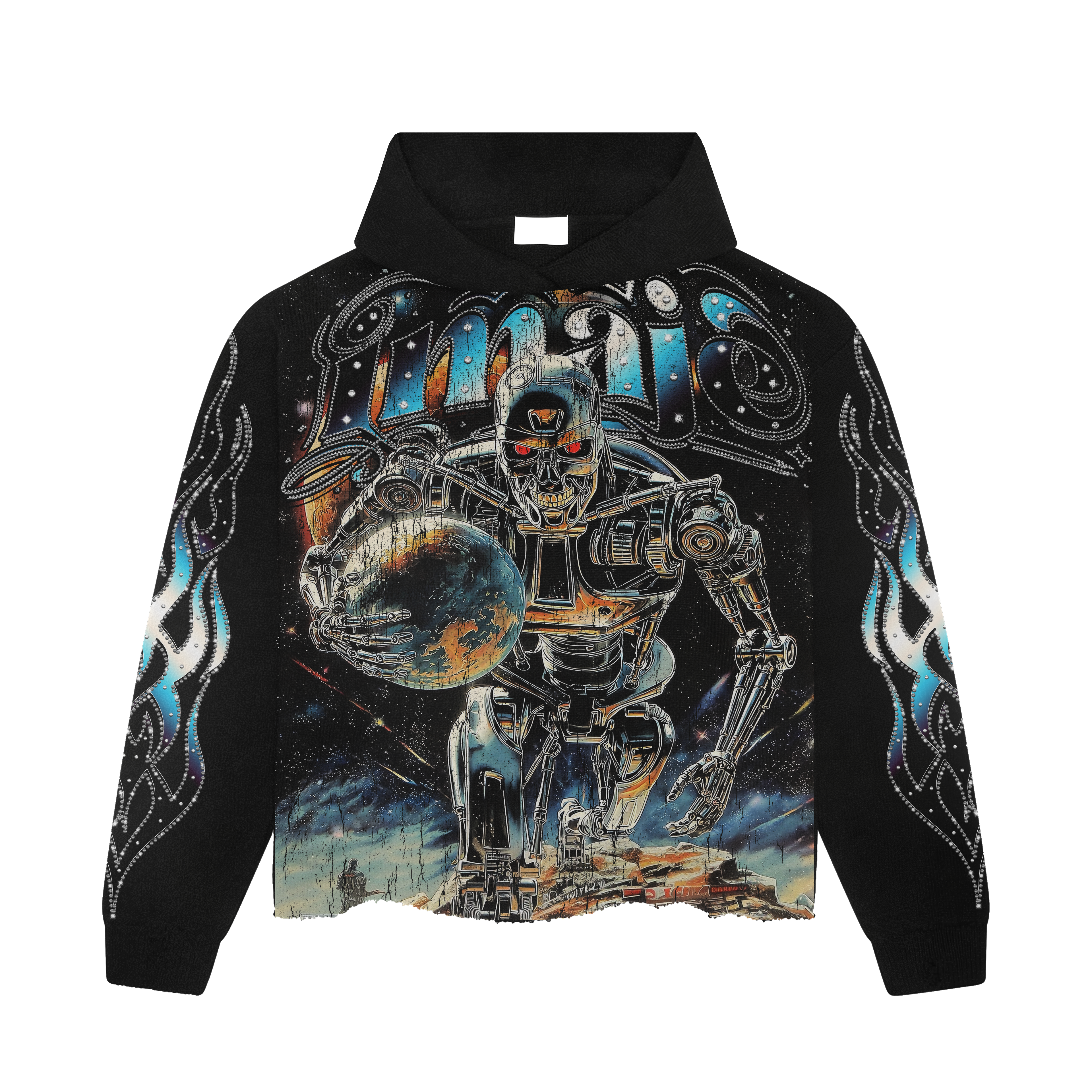 Imaje “The World Is Yours” Hoodie (Cyborg / Flame Design)