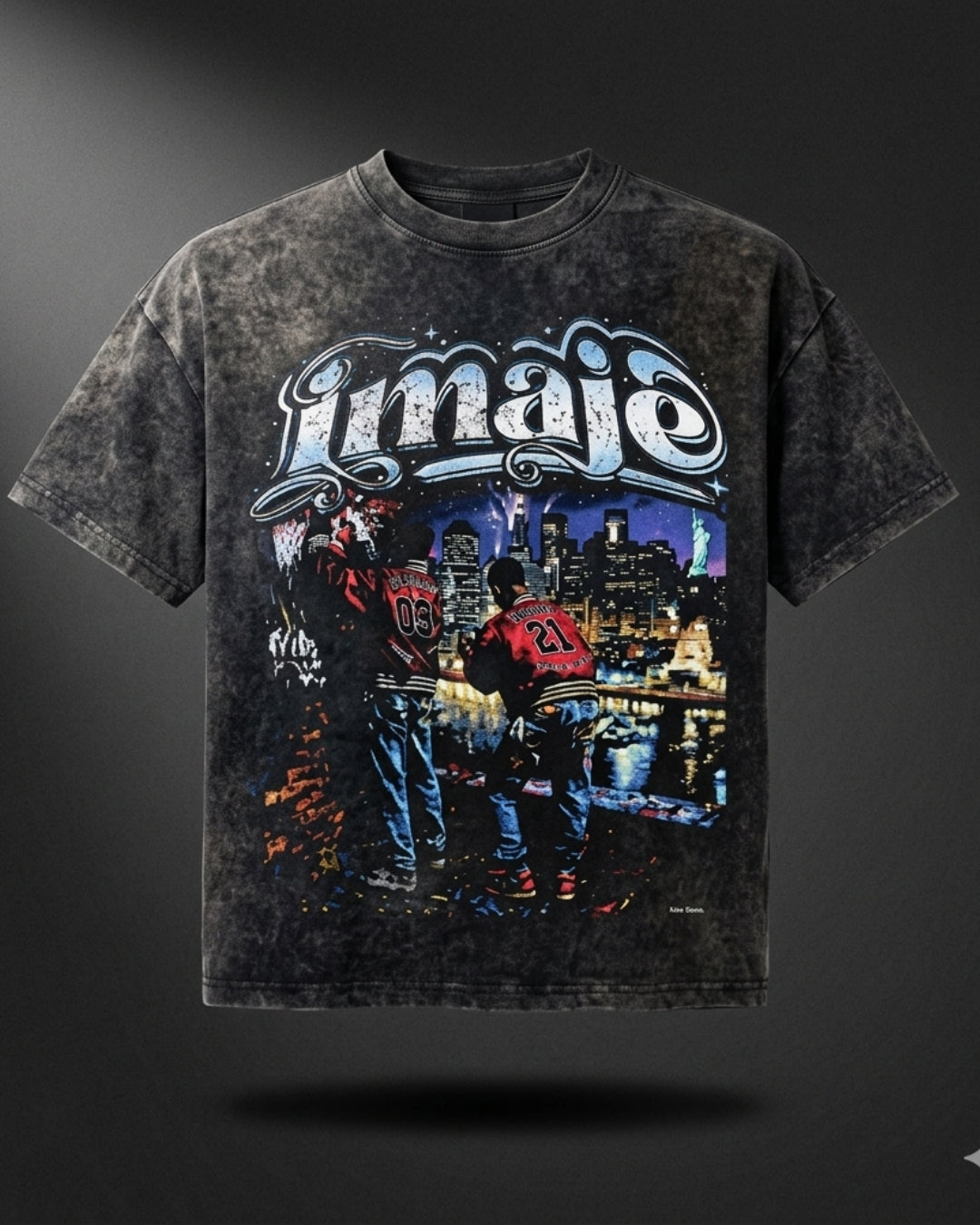 IMAJÉ Authentics 'State of Mind' Acid Wash Tee