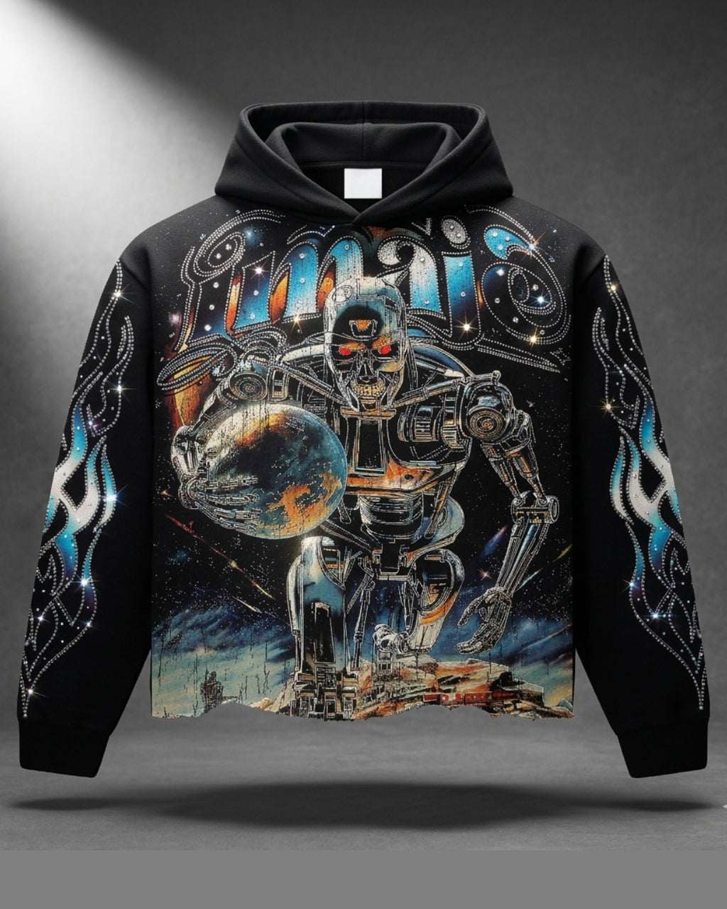 IMAJÉ Authentics “The World Is Yours” Hoodie (Cyborg / Flame Design)