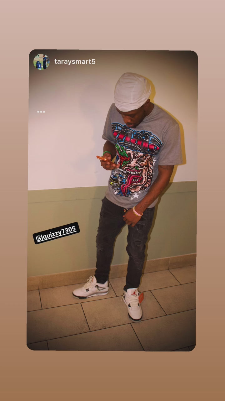 Imaje “Normal Is An Illusion” Monster Skater Tee – Gray